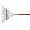 Веерные грабли с деревянным черенком, стальные усилинные, покрытые эпоксидом PALISAD LUXE 