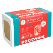 Утеплитель Роквул (Rockwool) Акустик Баттс (1000х600х100) пл.45 кг/м3, 6м2, 0,3м3 5 шт/уп.